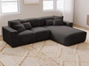 Ecksofa L-Form Rechts Moderne Ecksofa Leni Schwarz
