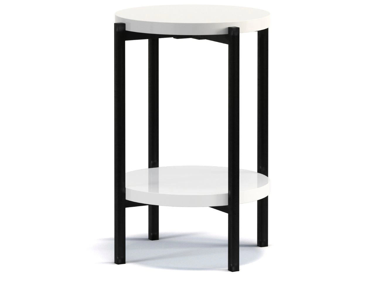 Hoher Couchtisch Sevilla Weiß Glanz