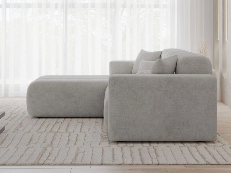 Ecksofa L-Form Links Nork Grau