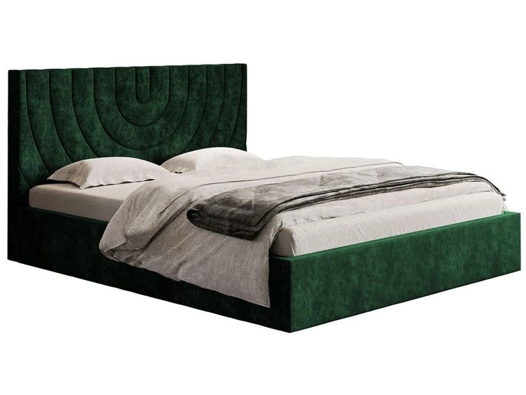 Polsterbett mit Bettkasten und Lattenrost 140x200 Corti Dunkelgrün