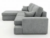 Ecksofa L-Form fürs Wohnzimmer Nesto Links Grau