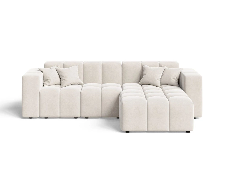 Ecksofa L-Form Rechts Moderne Ecksofa Loopo Creme
