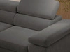 Ecksofa L-Form mit Schlaffunktion und Bettkasten Argon Links Dunkelgrau