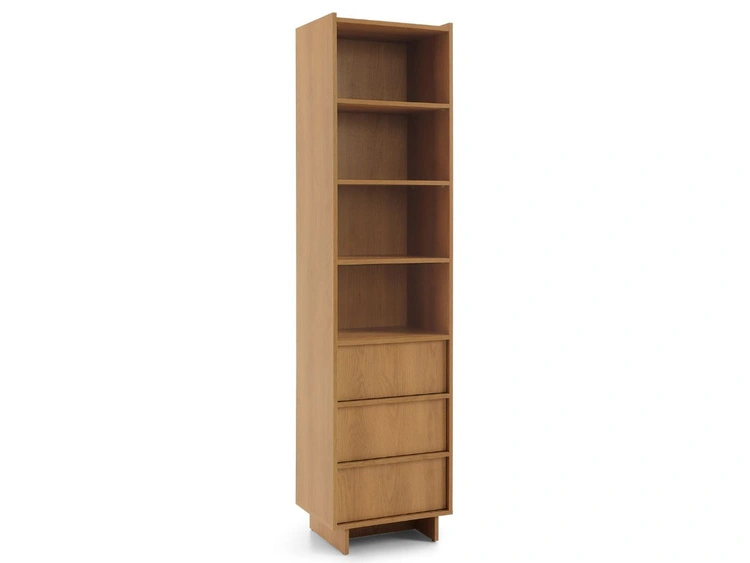 Bücherregal mit Schubladen Azumi Karamell Eiche