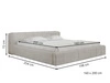 Polsterbett mit Bettkasten und Lattenrost 160x200 Lipari Dunkelgrau