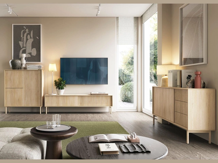 TV-Lowboard mit Türen 187 Gradimento Eiche Cremona