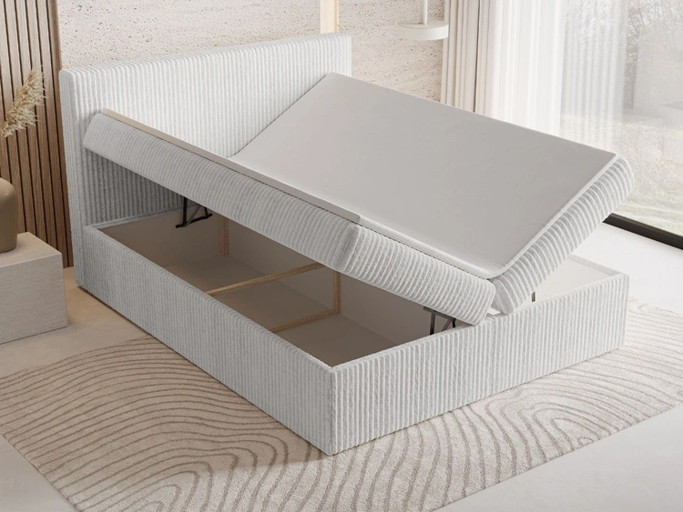 Boxspringbett mit Bettkasten 140X200 Brisa Grau