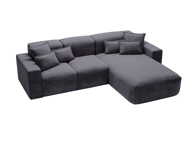 Ecksofa L-Form Rechts Moderne Ecksofa Leni Dunkelgrau
