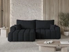 Ecksofa L-Form Links mit Schlaffunktion und Bettkasten Caleo Schwarz
