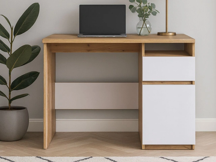 Möbel-Set für Jugendzimmer Arcadia Eiche Wotan, Weiß