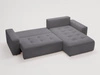 Ecksofa L-Form Rechts mit Schlaffunktion und Bettkasten Portland Grau