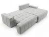 Ecksofa L-Form mit Schlaffunktion und Bettkasten Tulio Rechts Grau
