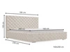 Polsterbett mit Bettkasten und Lattenrost 160x200 Astra Beige