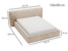 Polsterbett mit Bettkasten und Lattenrost 120x200 Monza Beige