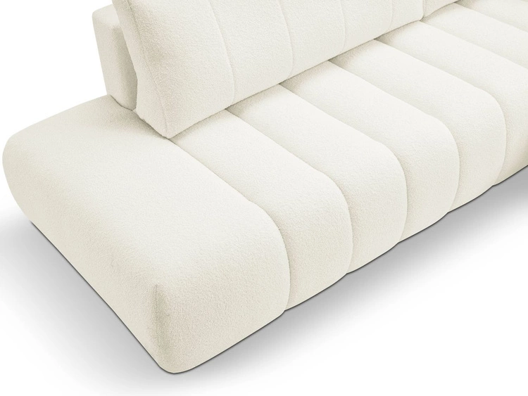 Ecksofa mit Schlaffunktion und Bettkasten Rechts Adoro Creme
