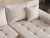 Ecksofa L-Form mit Schlaffunktion und Bettkasten Sonia Beige