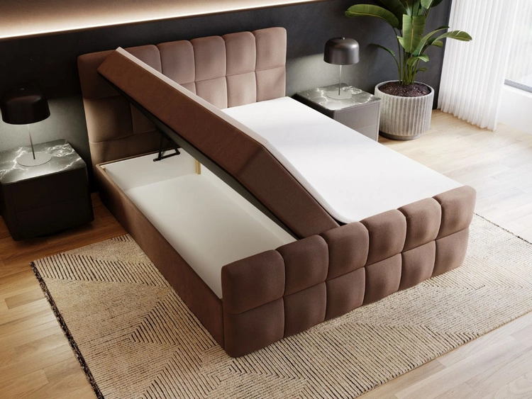 Boxspringbett mit Bettkasten 140x200 Alicante Braun