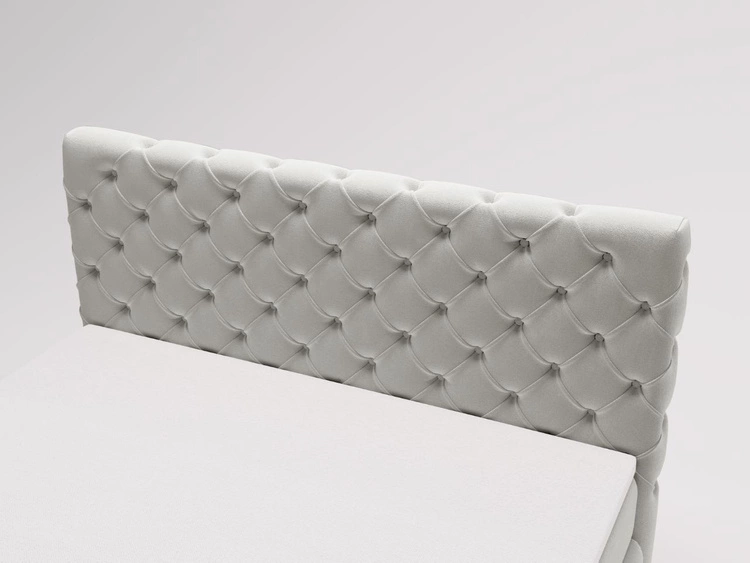 Boxspringbett mit Bettkasten 180x200 Canolo Hellgrau