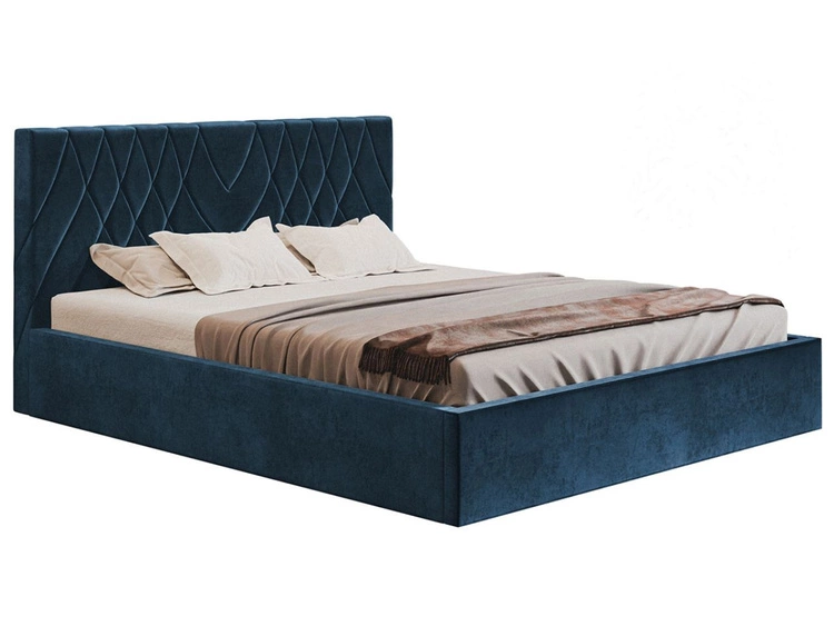 Polsterbett mit Bettkasten und Lattenrost 160x200 Andri Dunkelblau