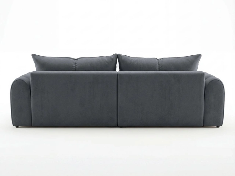 Ecksofa L-Form Rechts mit Schlaffunktion und Bettkasten Bonno Dunkelgrau