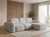 Ecksofa L-Form mit Schlaffunktion und Bettkasten Avelin Rechts Grau