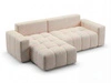 Ecksofa L-Form mit Schlaffunktion und Bettkasten Bresso Beige