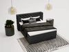 Boxspringbett mit Bettkasten 140x200 Lion Schwarz