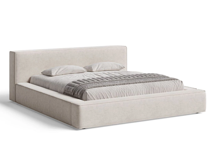 Polsterbett mit Bettkasten und Lattenrost 180x200 Mali Beige