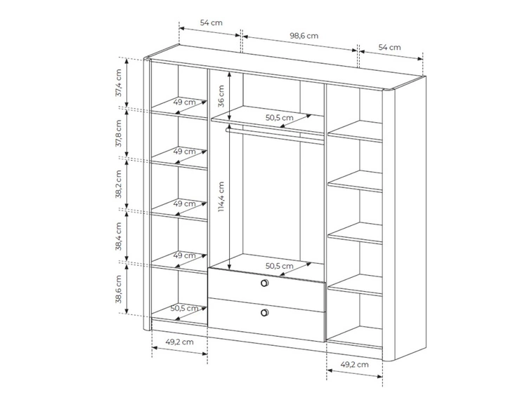 Schlafzimmer-Set Bilancio Eiche Barista