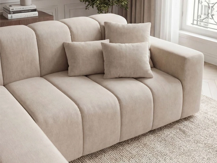 Ecksofa L-Form Links Nork Beige
