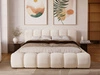 Polsterbett mit Bettkasten und Lattenrost 120x200 Doria Creme