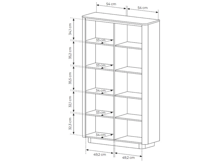 Wohnzimmermöbel-Set Fascino Eiche Cremona, Schwarz