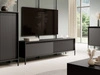 TV-Lowboard mit Türen 187 cm Sorano Schwarz