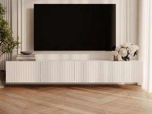 TV-Lowboard mit Türen 200 cm Kioto Weiß matt