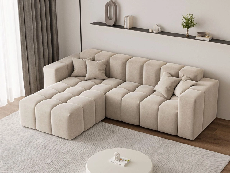 Ecksofa L-Form Links Moderne Ecksofa Loopo Beige