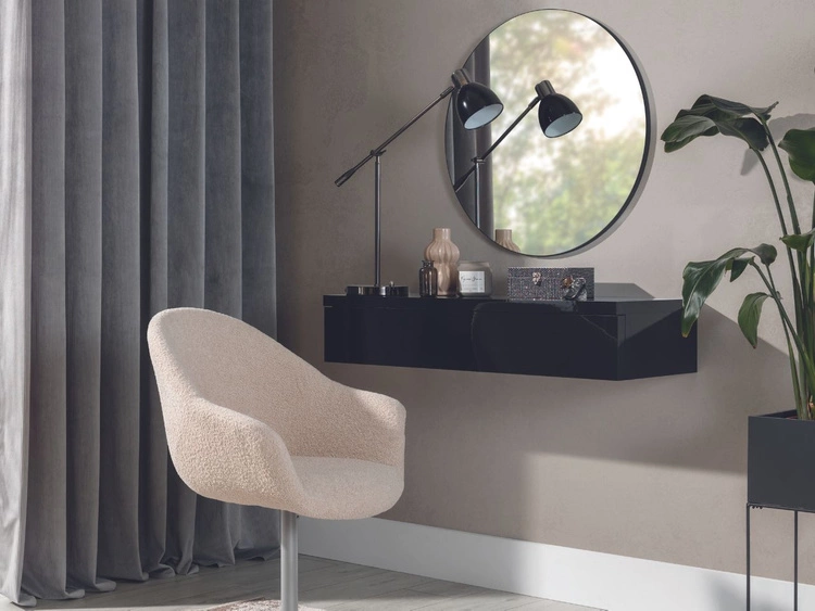 Hängender Schminktisch Nusco Schwarz Glanz