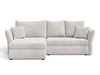 Ecksofa L-Form mit Schlaffunktion und Bettkasten Lino Dunkelbeige