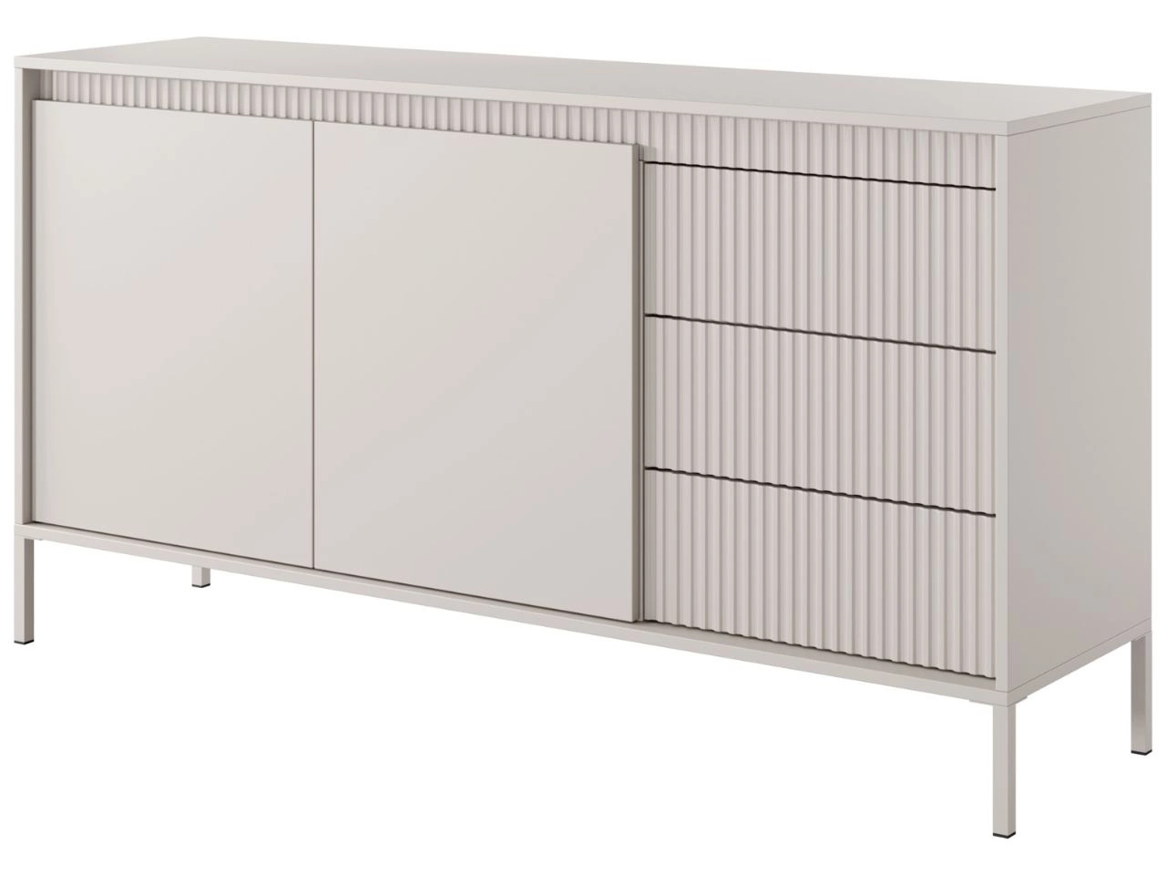 Kommode mit Türen und Schubladen 153 cm Sorano Beige