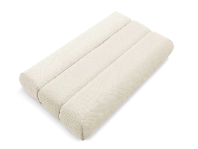 Schlafsofa mit verstellbarer Rückenlehne, Schlaffunktion und Bettkasten Figo Creme