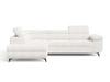 Ecksofa L-Form mit Schlaffunktion und Bettkasten Argon Links Creme