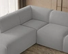 Ecksofa L-Form Links Eluno Bouclé-Stoff Grau