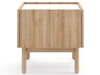 Nachttisch mit Regal Braha Riviera Eiche, Marmor Bianco