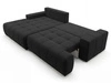 Ecksofa L-Form mit Schlaffunktion und Bettkasten Tulio Links Schwarz