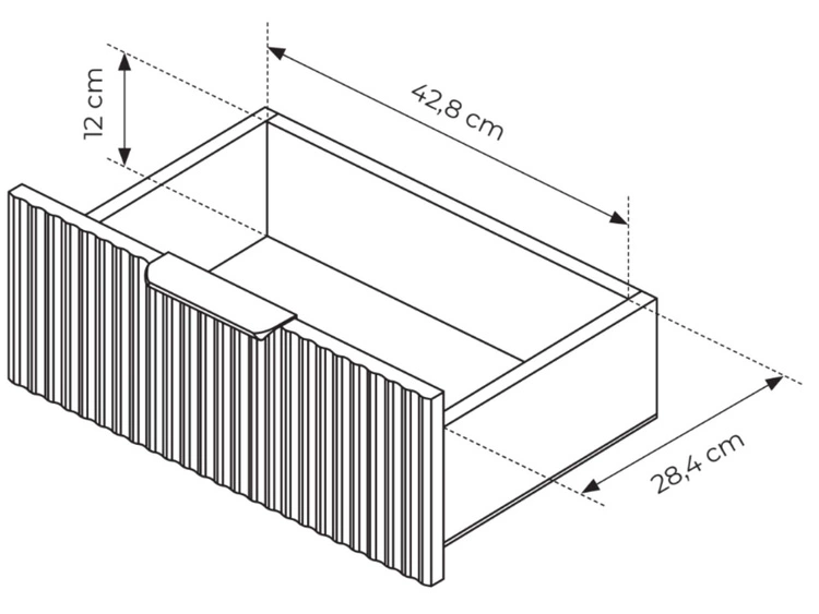Kommode mit Türen und Schubladen Latina Schwarz