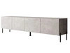 TV-Lowboard mit Türen auf Schwarzen Metallbeinen 200 cm Nodoo Beton