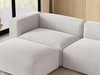 Ecksofa L-Form Links Moderne Cord Ecksofa Landi Grau