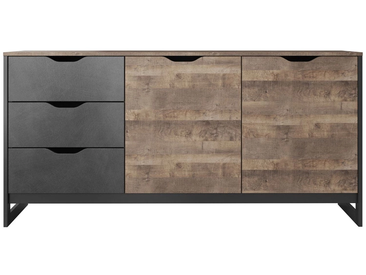 Kommode mit Türen und Schubladen Denis Dunkelbraun