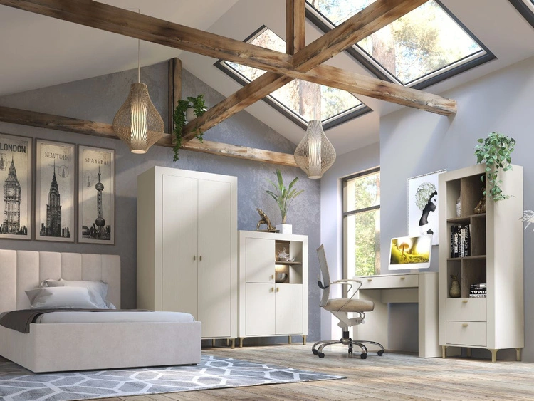 Kommode mit Türen und LED-Beleuchtung Messina Kaschmir